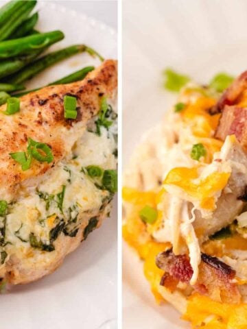 keto recipes for chicken breasts collage