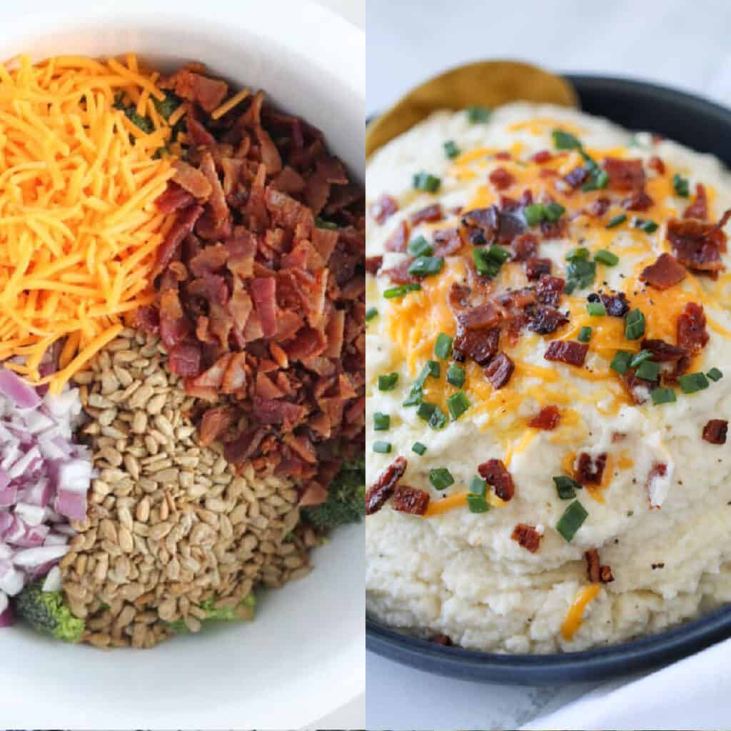 keto sides collage of images