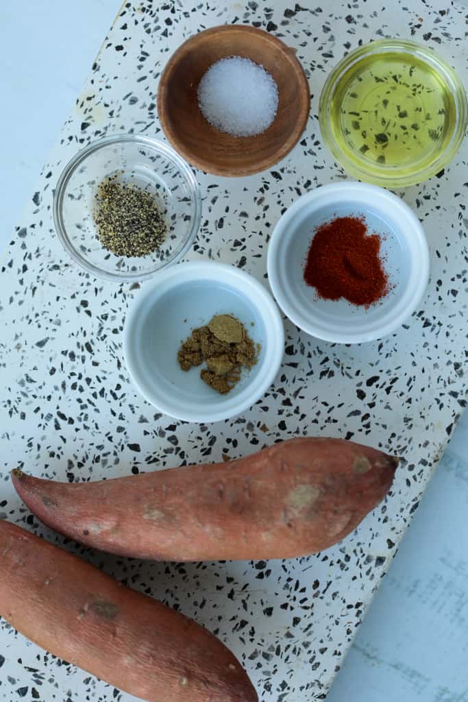 sweet potato rounds air fryer ingredients