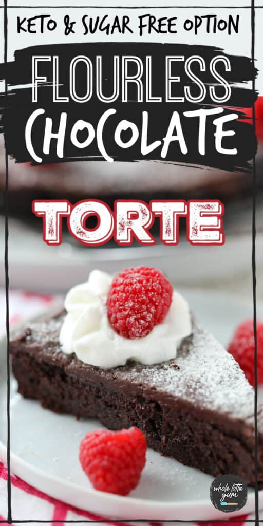 flourless chocolate torte keto pinterest pin