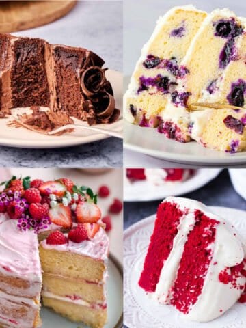 healthy cakes collage