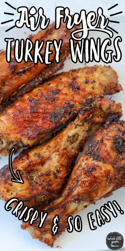 cooking turkey wings in the air fryer pinterest pin