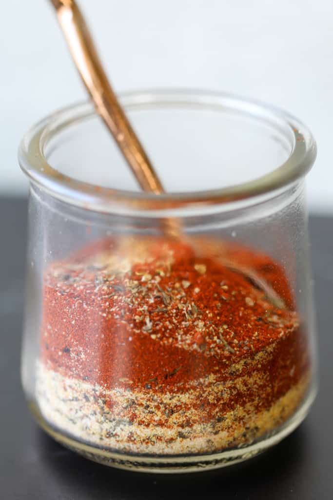 diy blackened seasoning in a jar