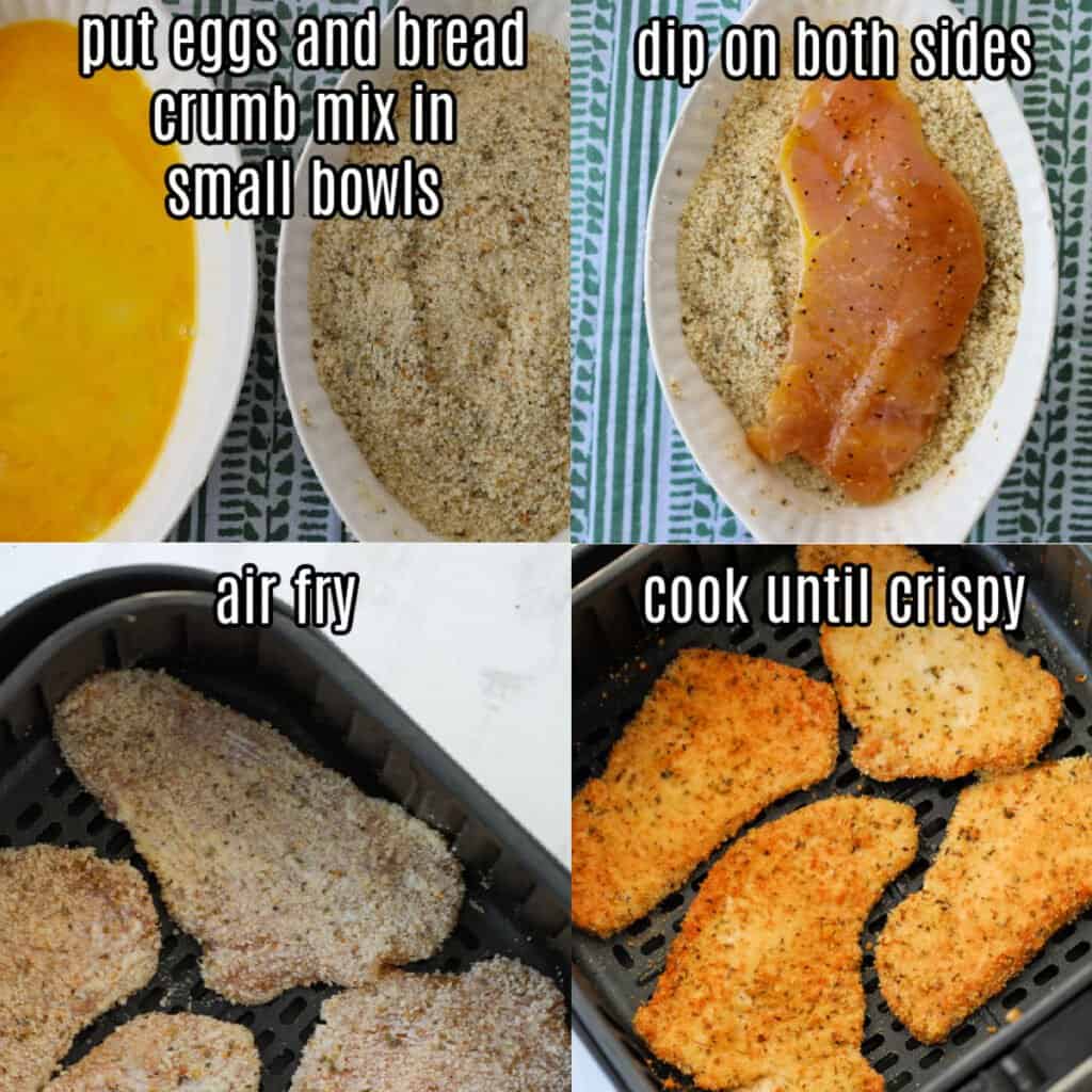 how to air fry turkey cutlets recipe steps