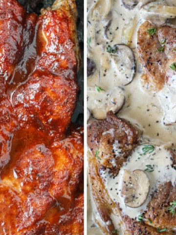 how to cook pork steak collage