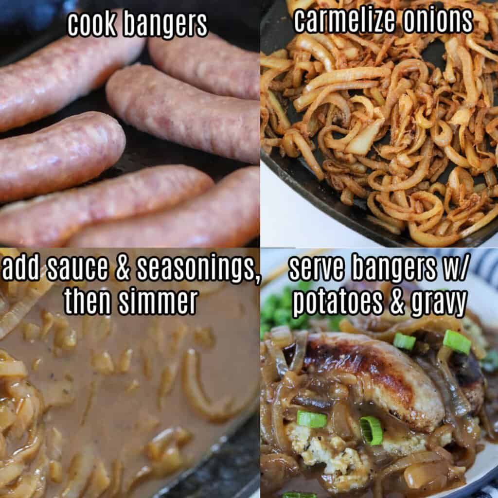 irish bangers recipe steps