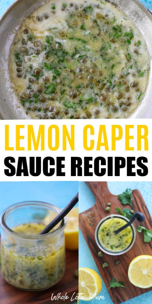 lemon caper sauce recipes on a cutting board