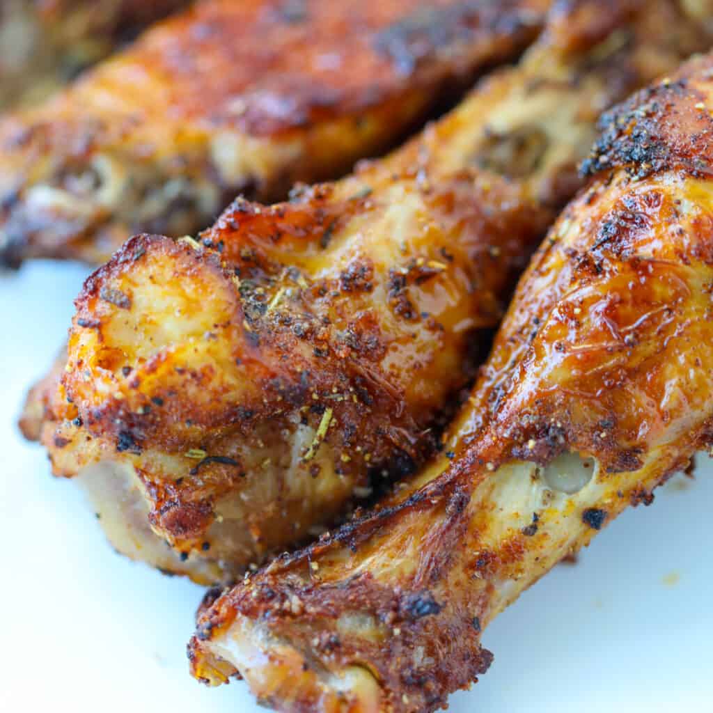 bbq turkey wings in air fryer close up 