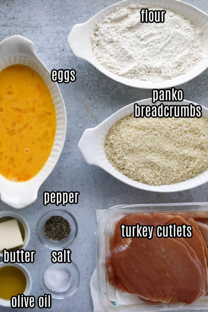 pan fried turkey cutlets in a skillet ingredients
