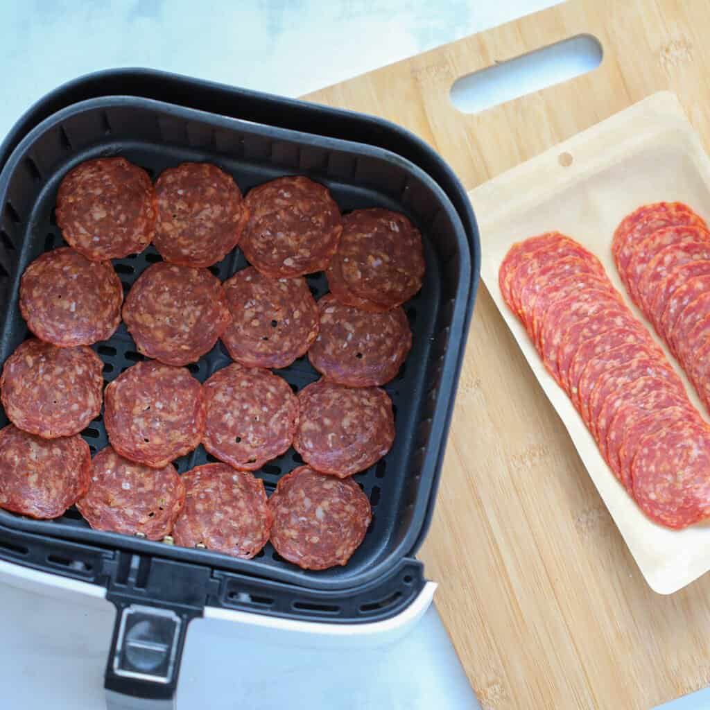 air fried pepperoni step by step instructions