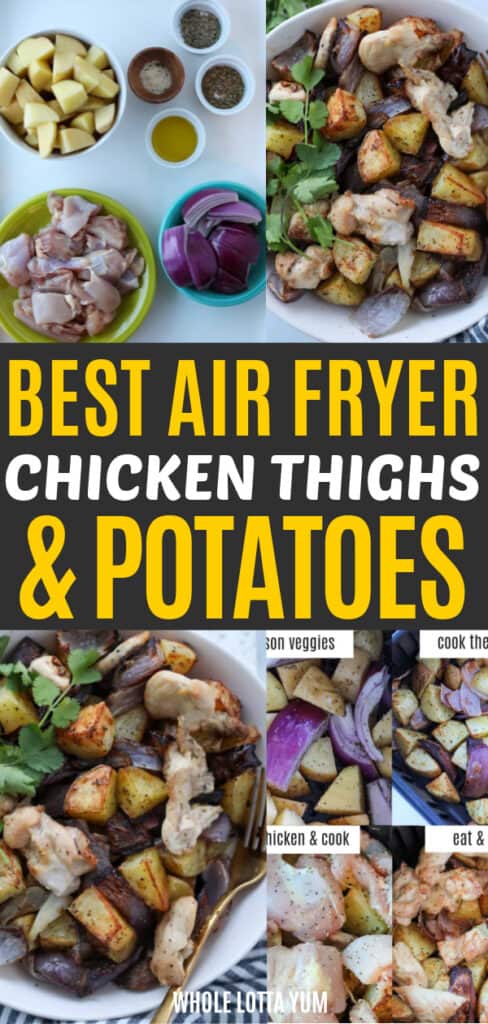 best air fryer chicken thighs & potatoes easy and yummy recipes