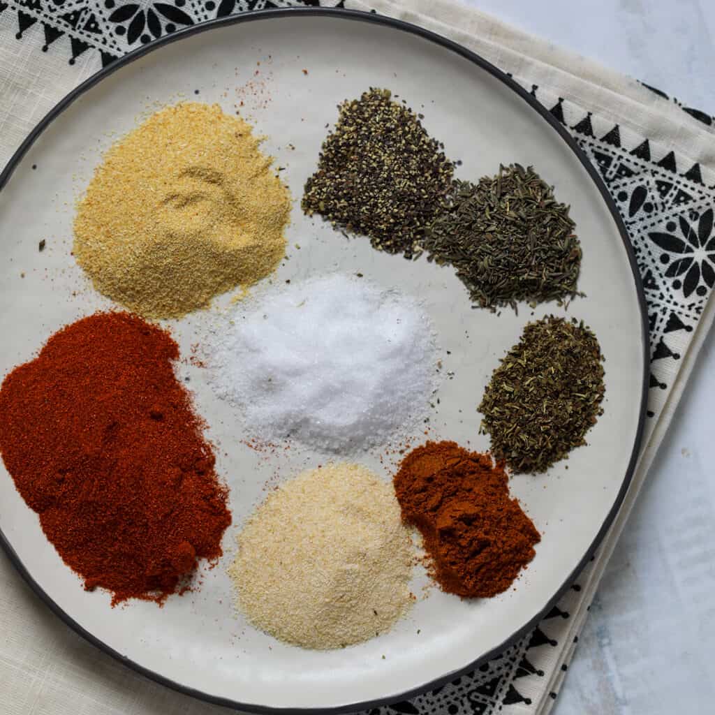 cajun seasoning substitute in a bowl before combining