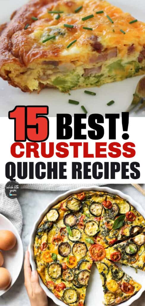 crustless quiches pin for pinterest