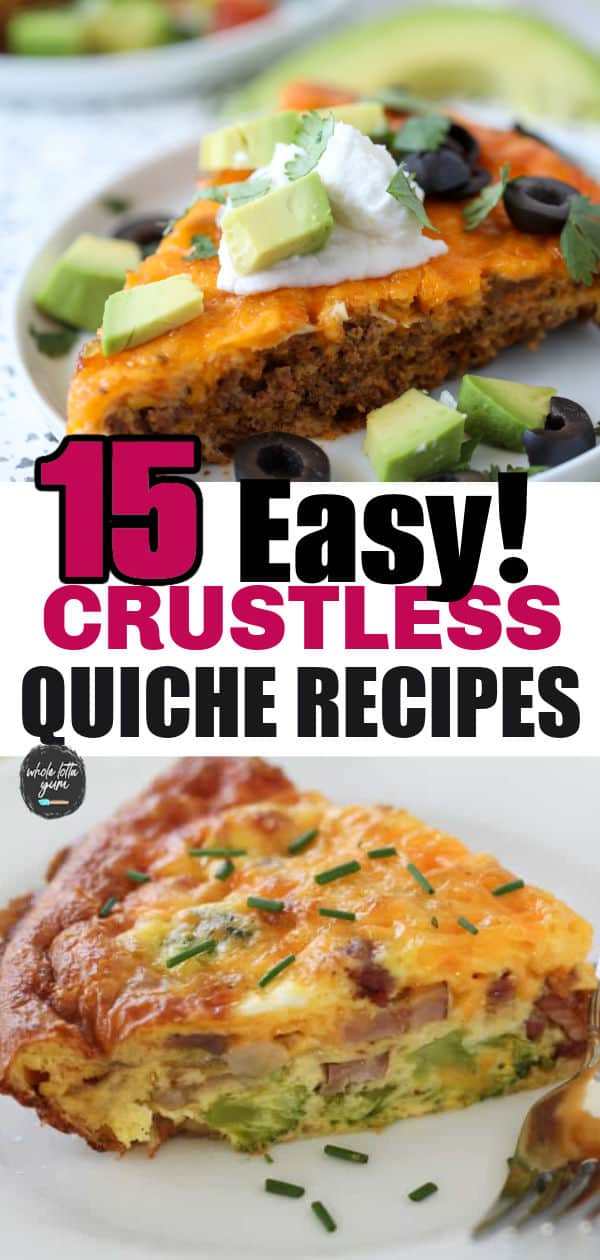 crustless quiche ideas pin for Pinterest