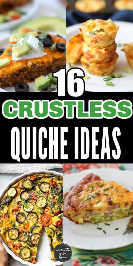 crustless quiches pin for pinterest