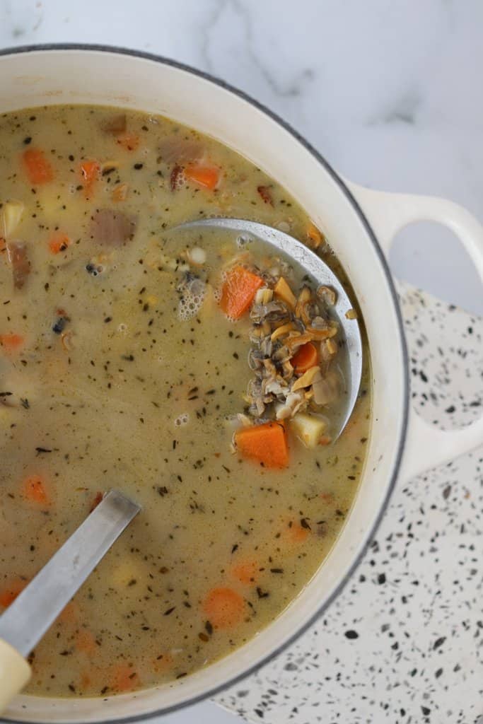 homemade clam stock for clam chowder tasty and simple