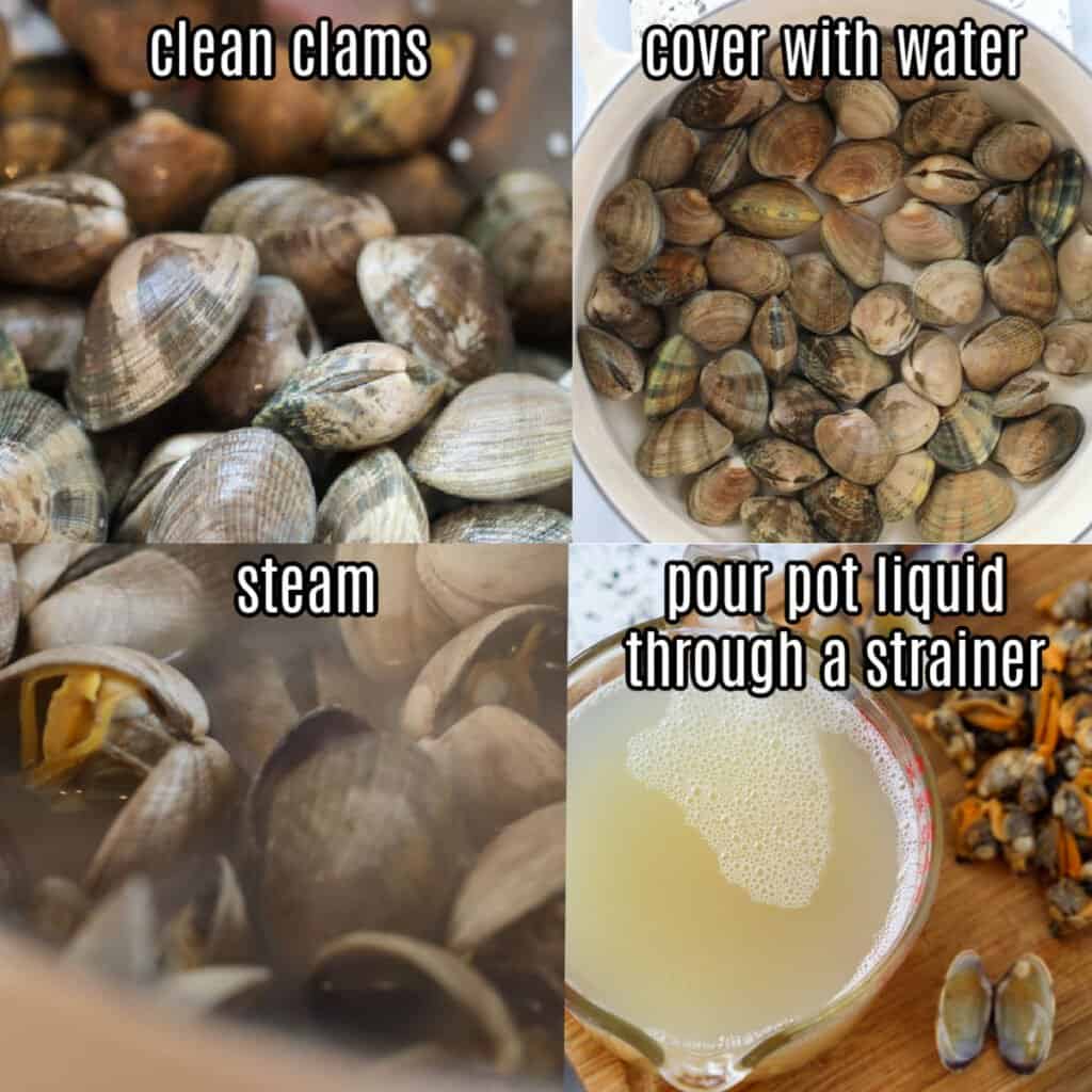 how to make clam stock recipe steps instructions