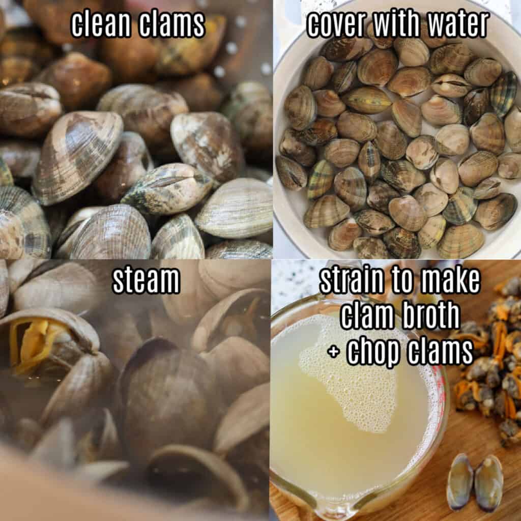 no dairy clam chowder recipe steps for making clam juice