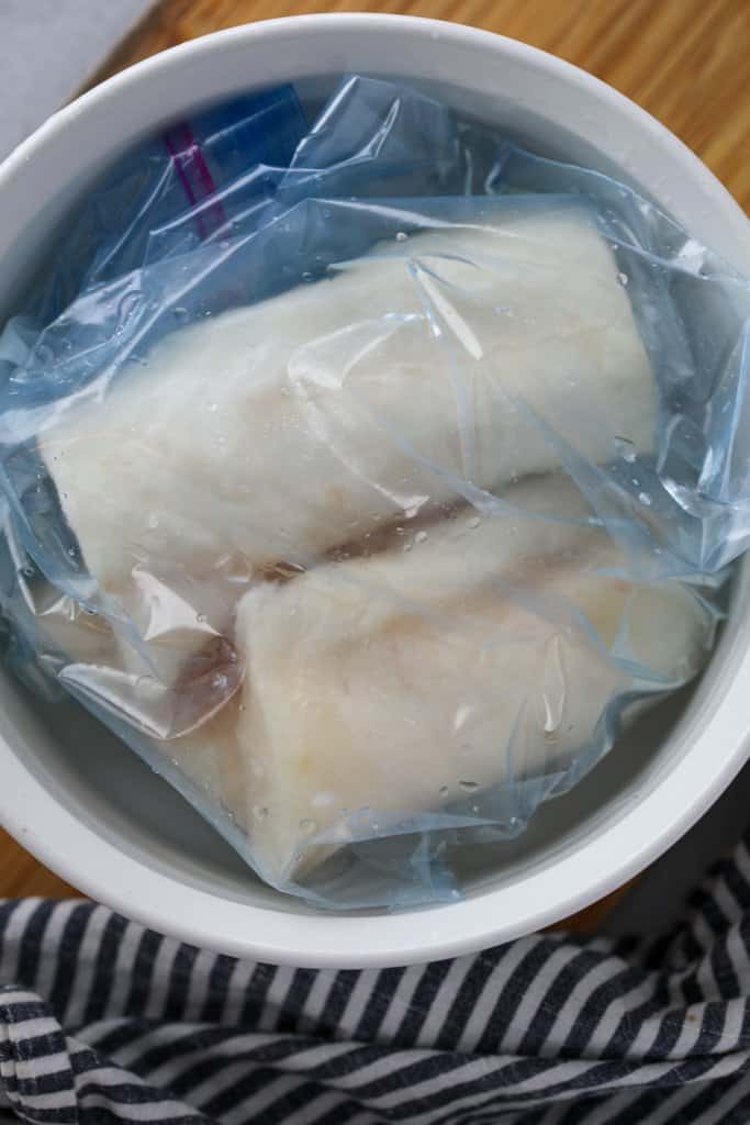 thawing fish in water prep instructions
