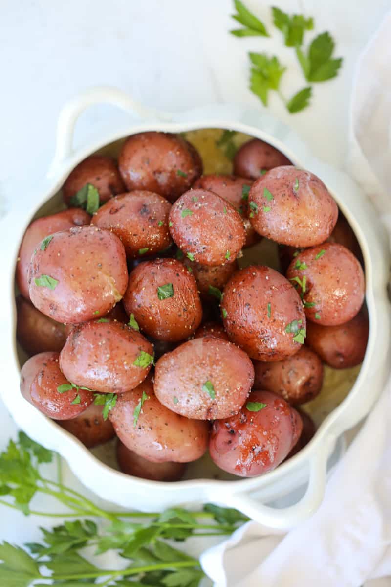 instant pot steamed potatoes in bowl1