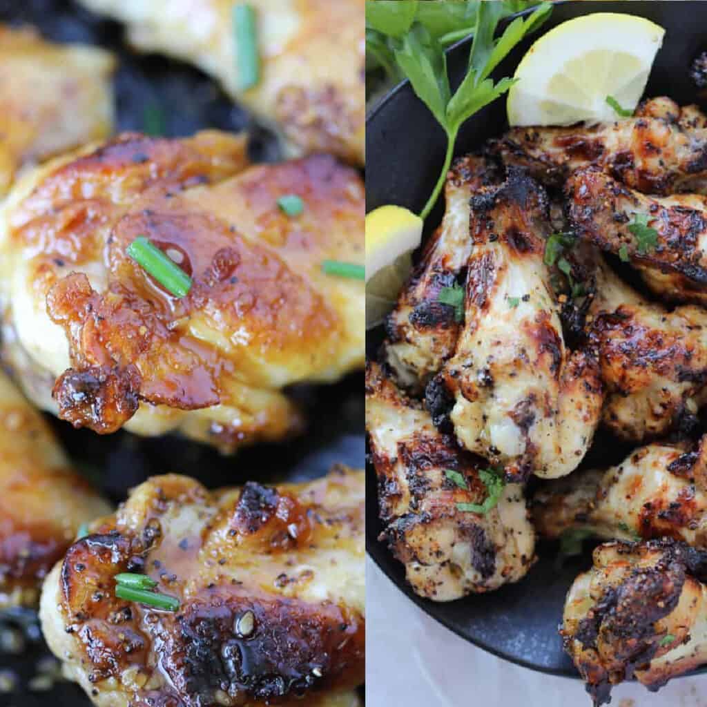 recipes for chicken wings collage