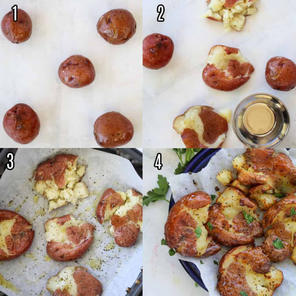 smashed potatoes in air fryer recipe steps
