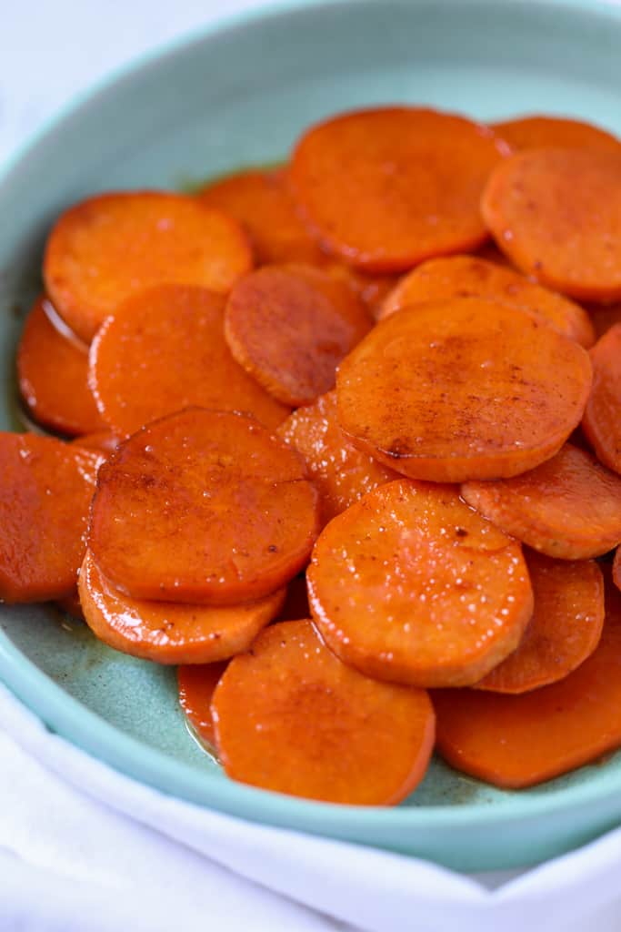 baked sweet potato slices healthy and easy dish