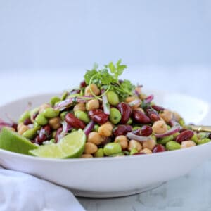 bean salad with edamame 4 in a dish