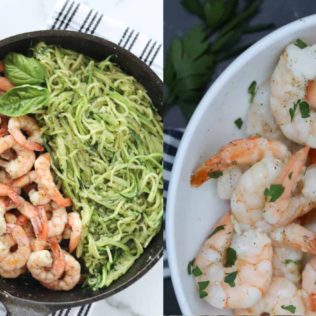 boiled frozen shrimp with pesto noodles boiled frozen shrimp recipe