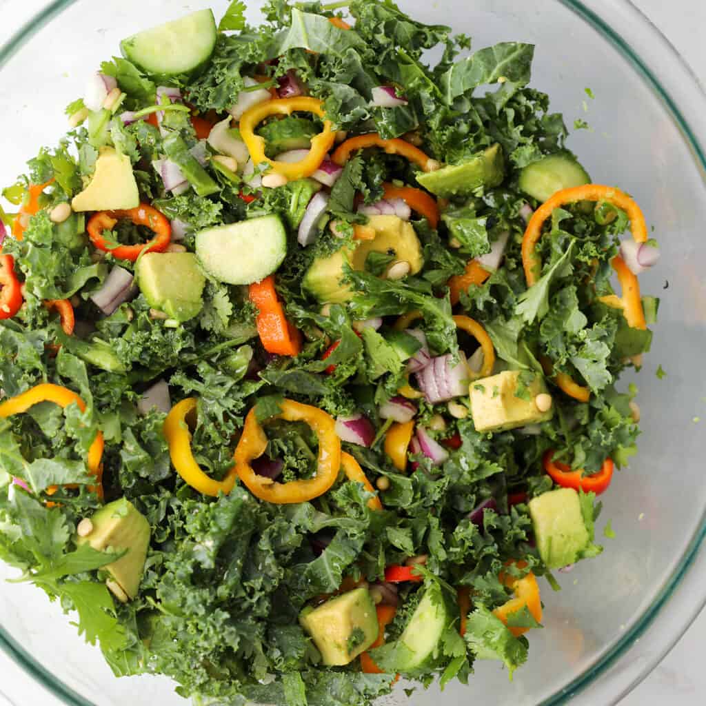 kale pine nut salad recipe