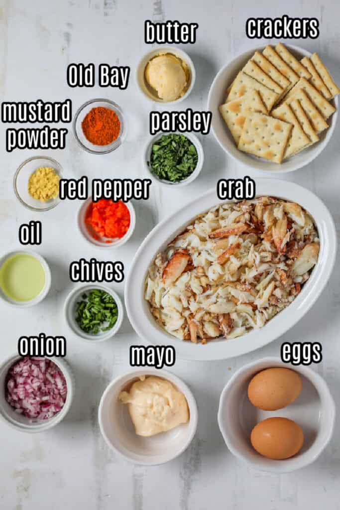 what ingredients are in crab cakes in dishes