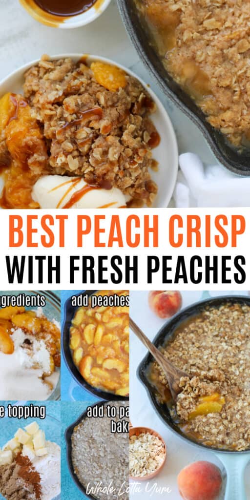 best peach crisp with fresh peaches healthy recipe that is so delicious