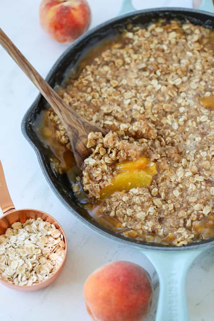 peach crisp oats topping tasty and easy made