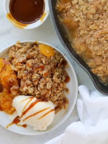 peach crisp with oats easy recipe