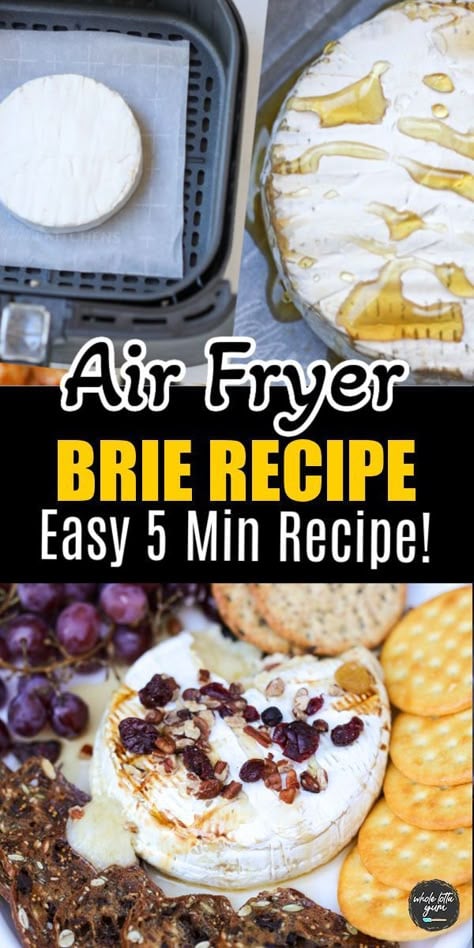air fryer baked brie pin for Pinterest