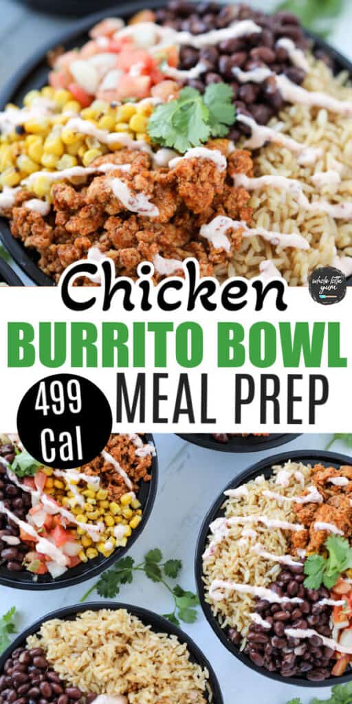 chicken burrito bowl recipe pinterest pin
