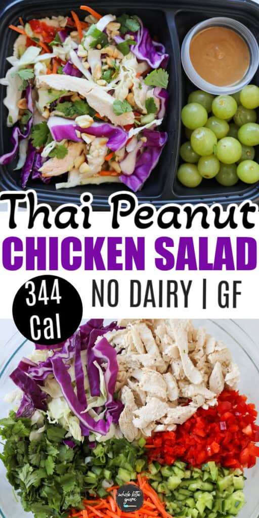 thai peanut salad with chicken pin