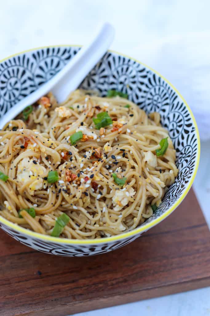 viral tiktok ramen in a bowl ready to eat