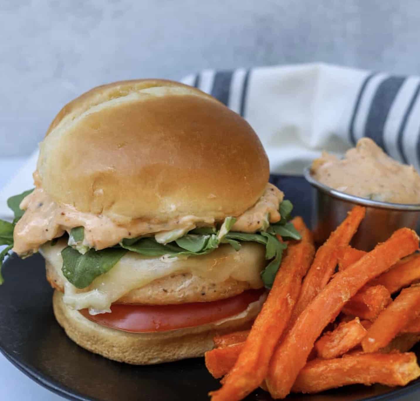 Air Fryer Salmon Burger from frozen