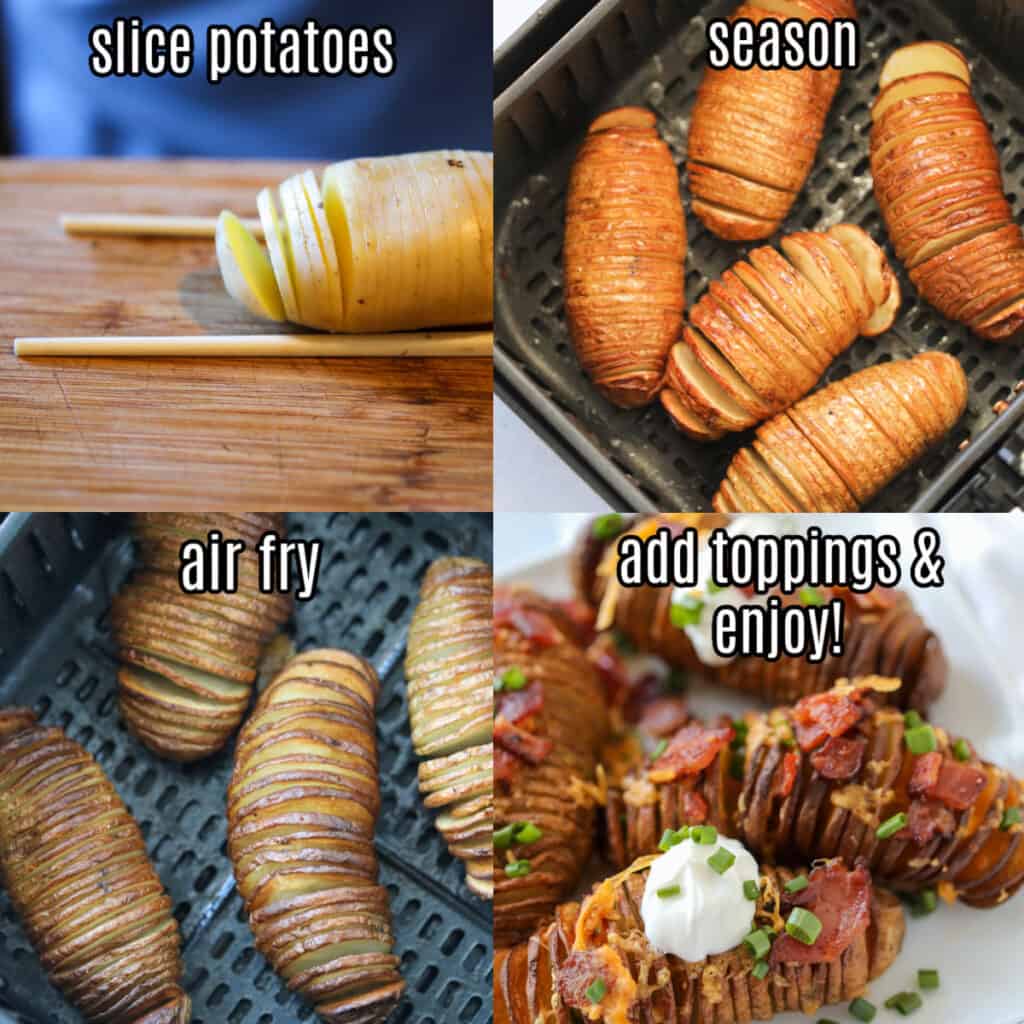 hasselback potatoes in air fryer recipe steps