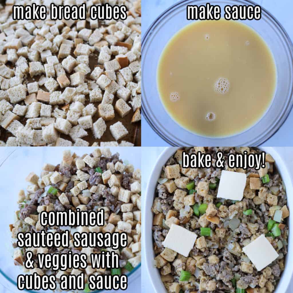 keto stuffing with sausage recipe steps