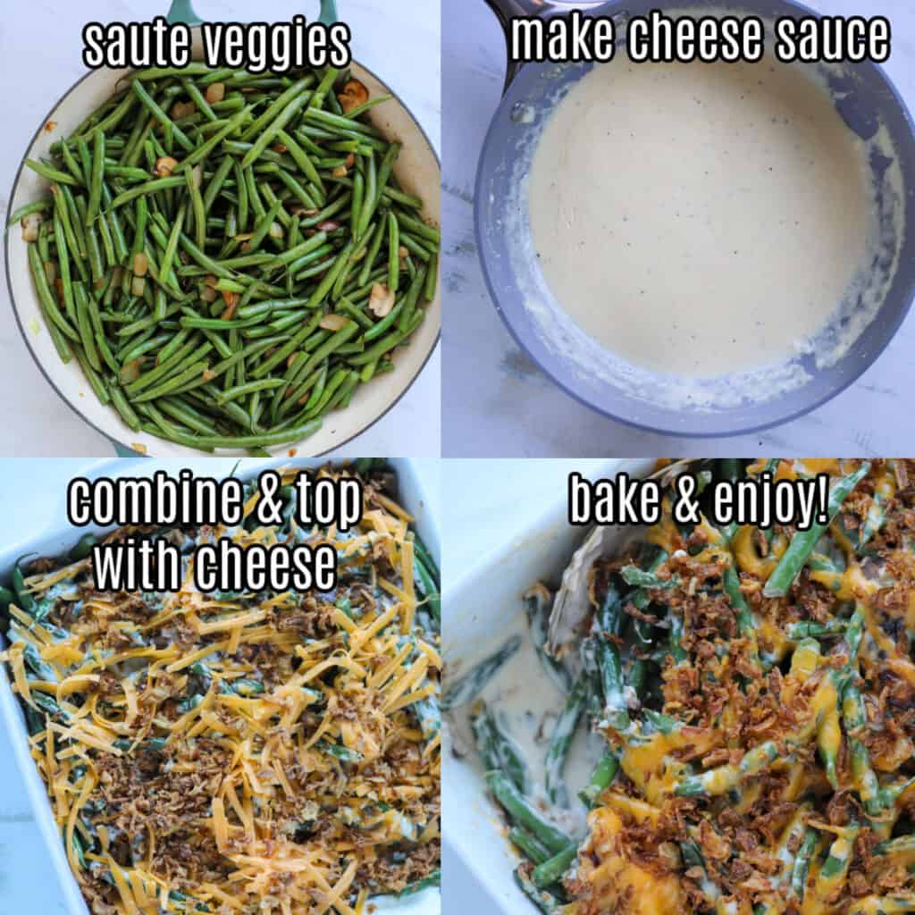 low carb green bean casserole recipe steps