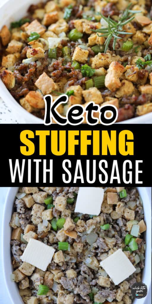 low carb stuffing for thanksgiving pinterest pin