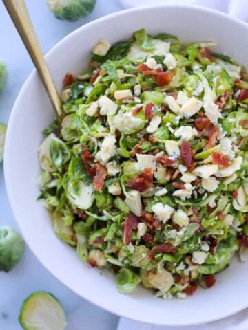shaved brussel sprouts salad easy and healthy recipe