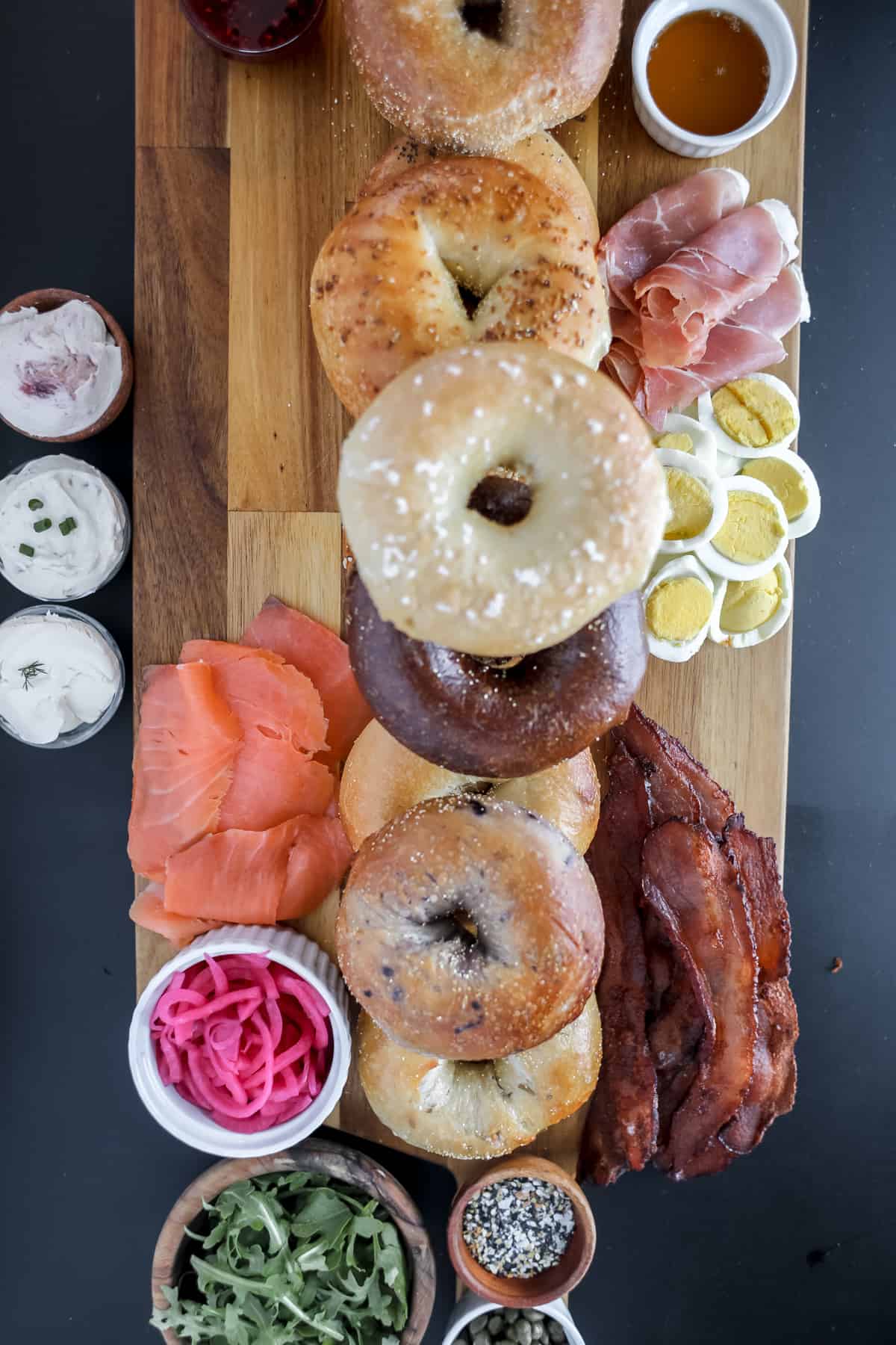 adding the protein to the charcuterie board