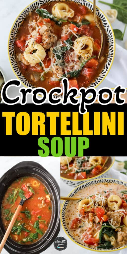 sausage tortellini soup pin