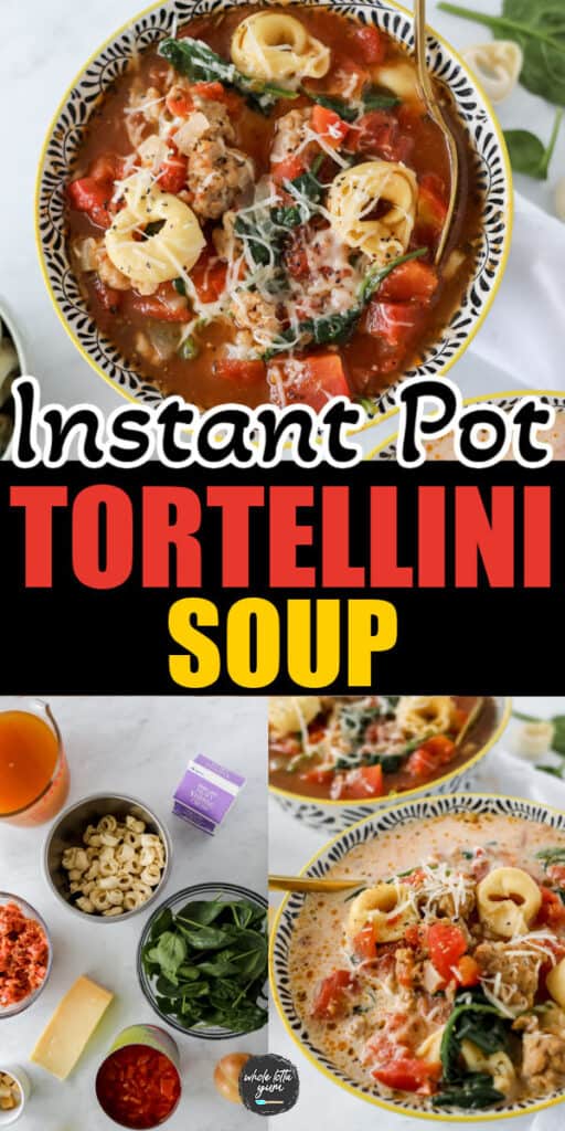 tortellini soup with sausage soup pin