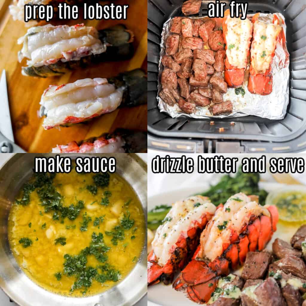 lobster tail in air fryer recipe steps 3 easy steps