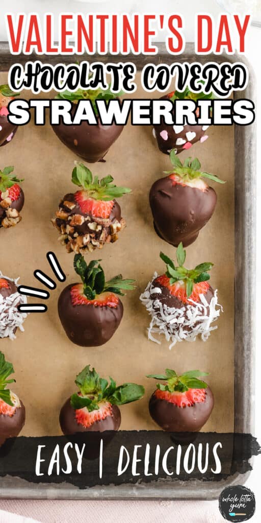 Valentine's Day chocolate dipped strawberries pin