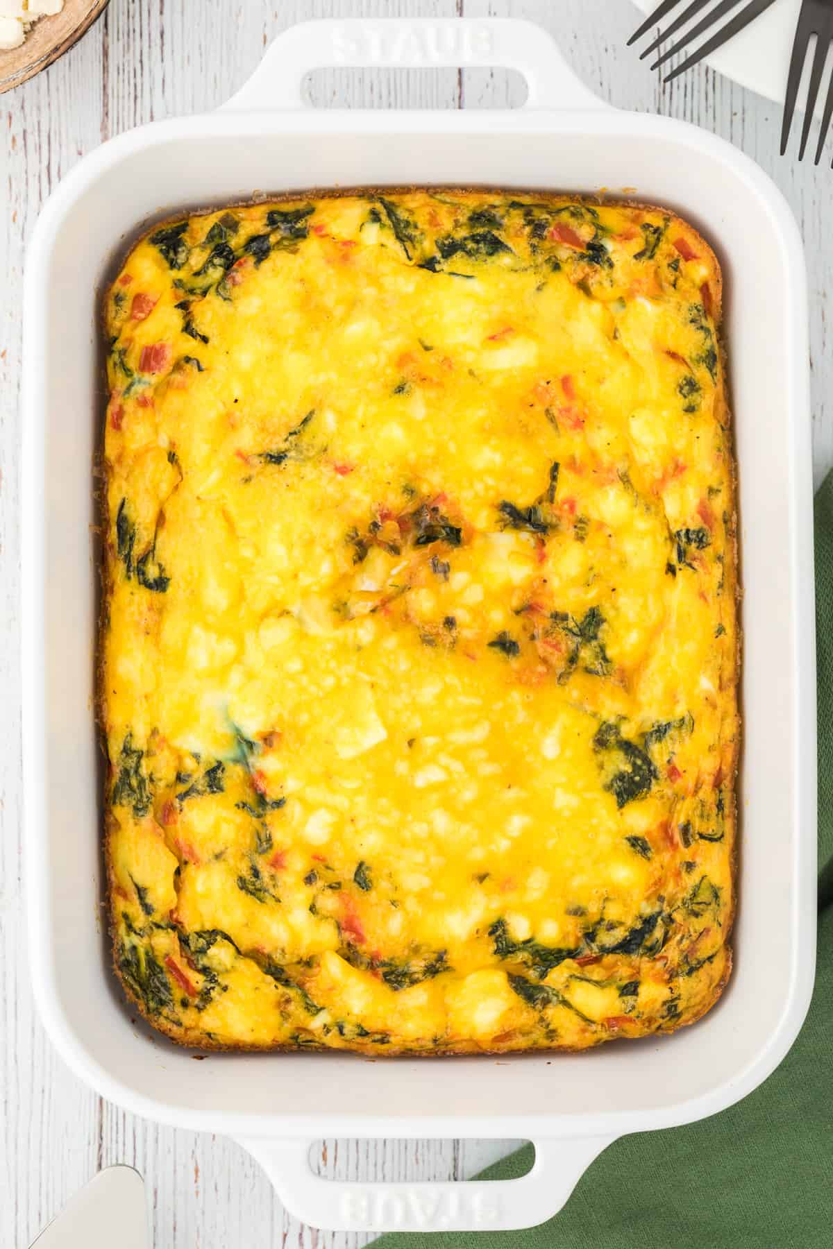 Fresh baked egg casserole.